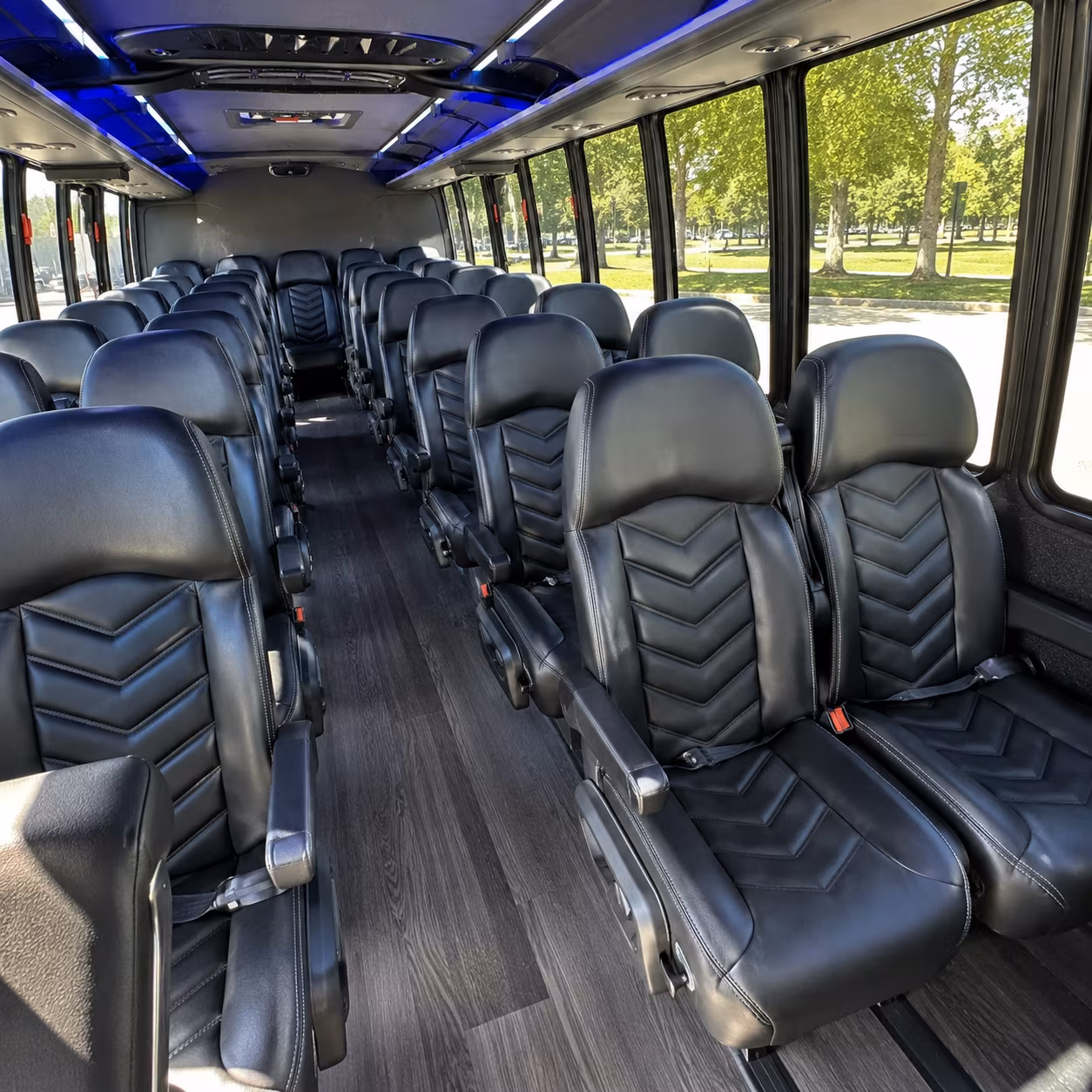 greensboro 25 passenger minibus interior