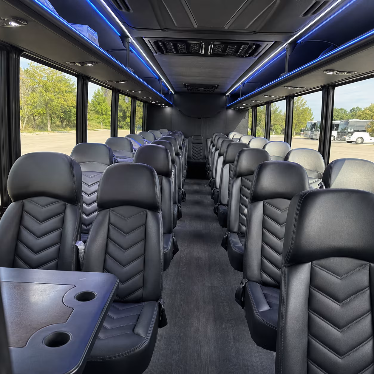 greensboro 28 passenger minibus interior