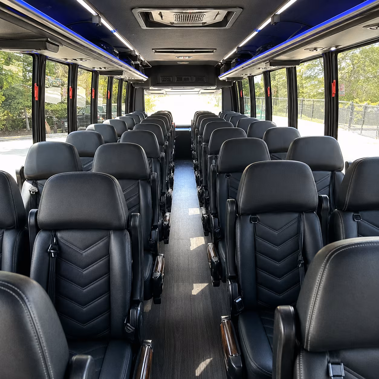 greensboro 35 passenger minibus interior