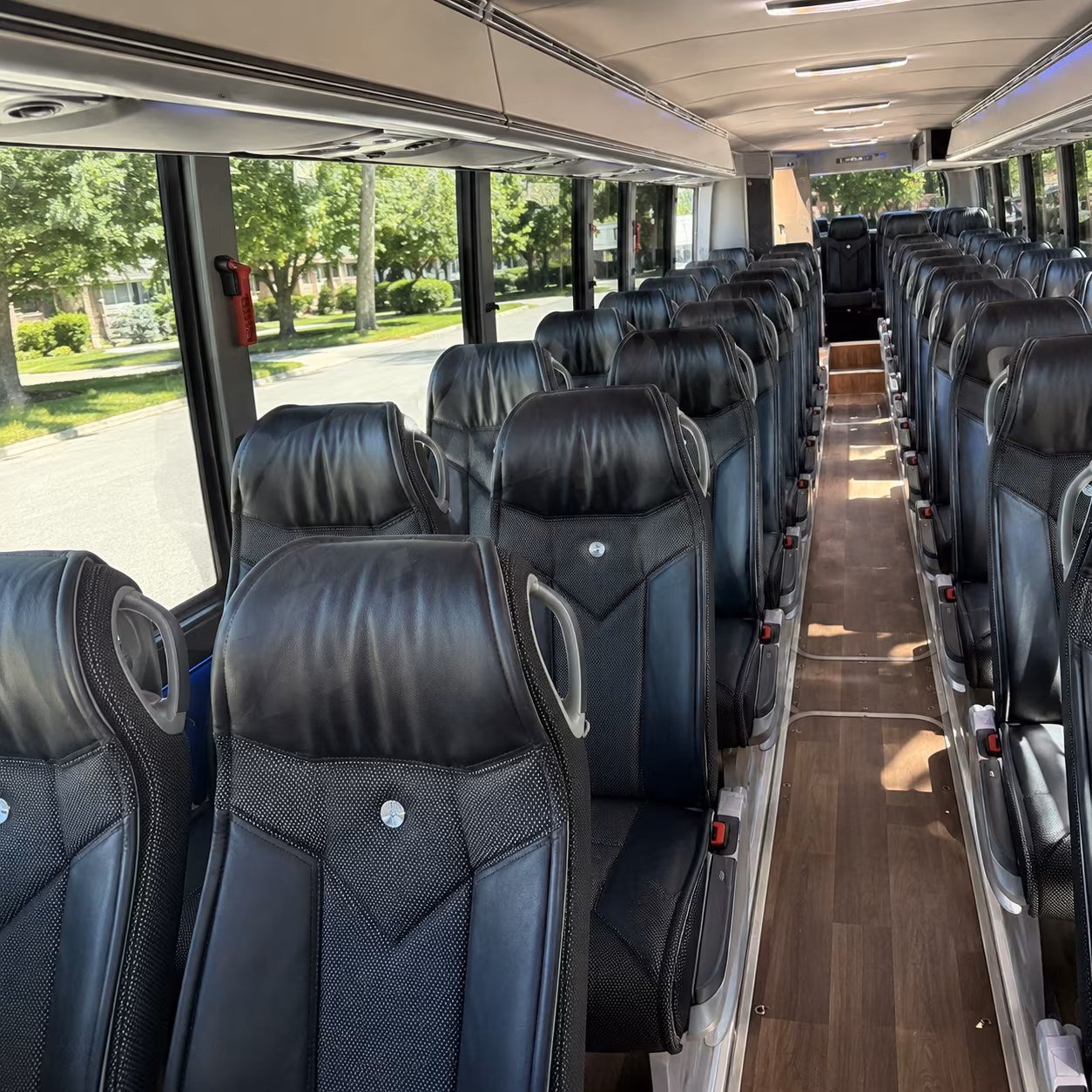 greensboro 56 passenger charter bus interior