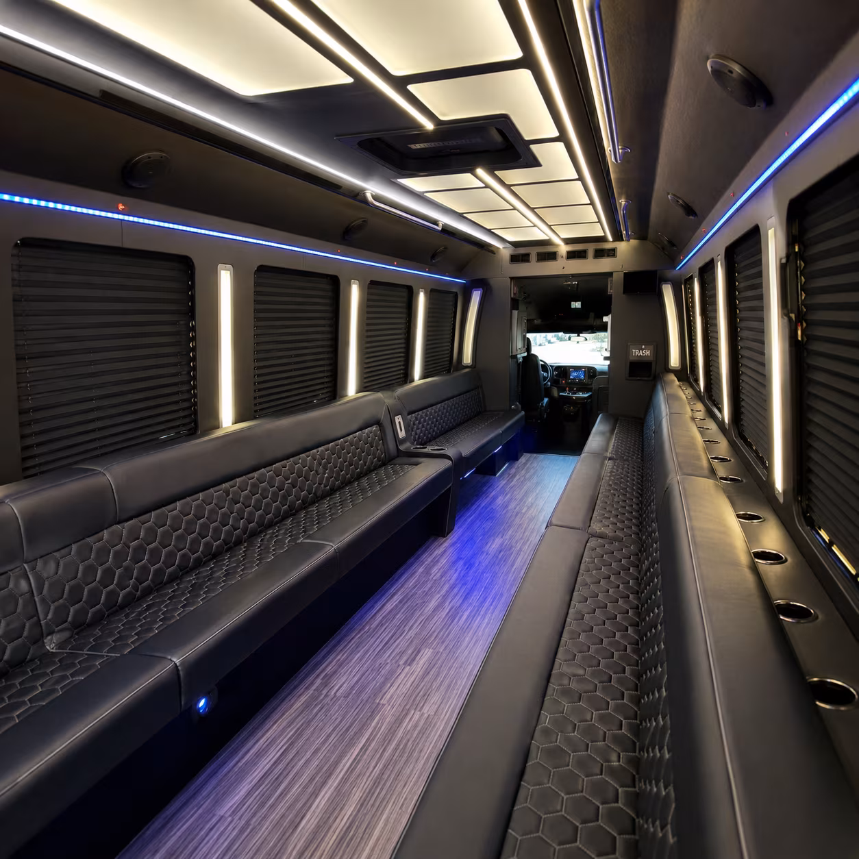greensboro party bus rental interior