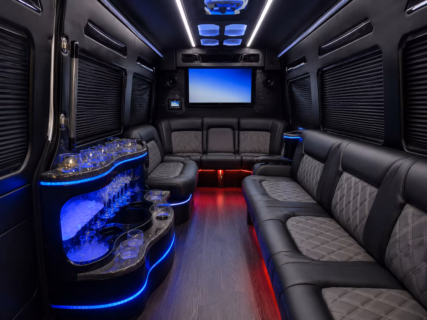 greensboro sprinter limousine interior