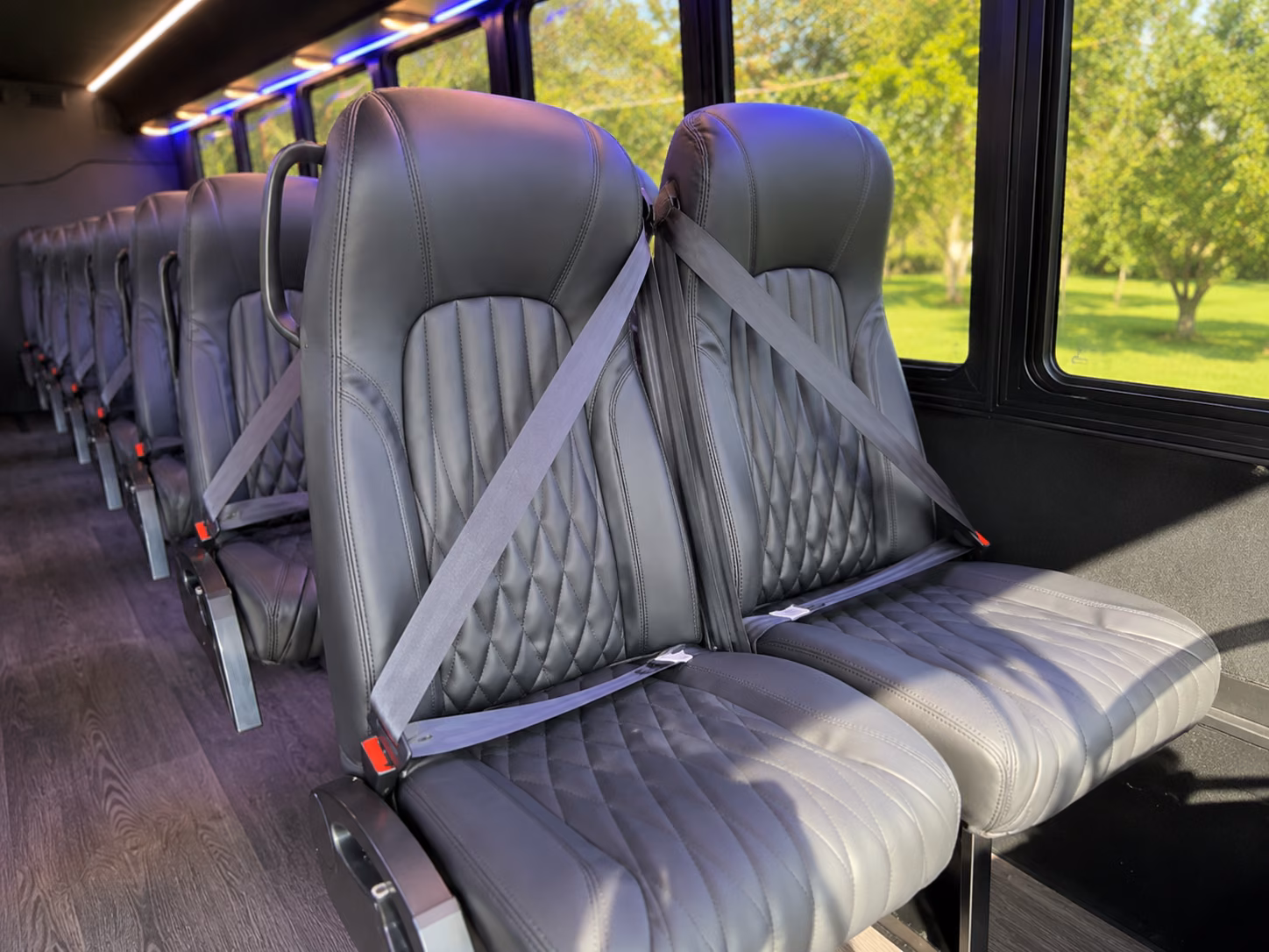 guest shuttle buses between greensboro hotels and wedding venues